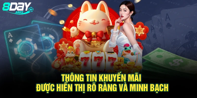Thông tin khuyến mãi được hiển thị rõ ràng và minh bạch
